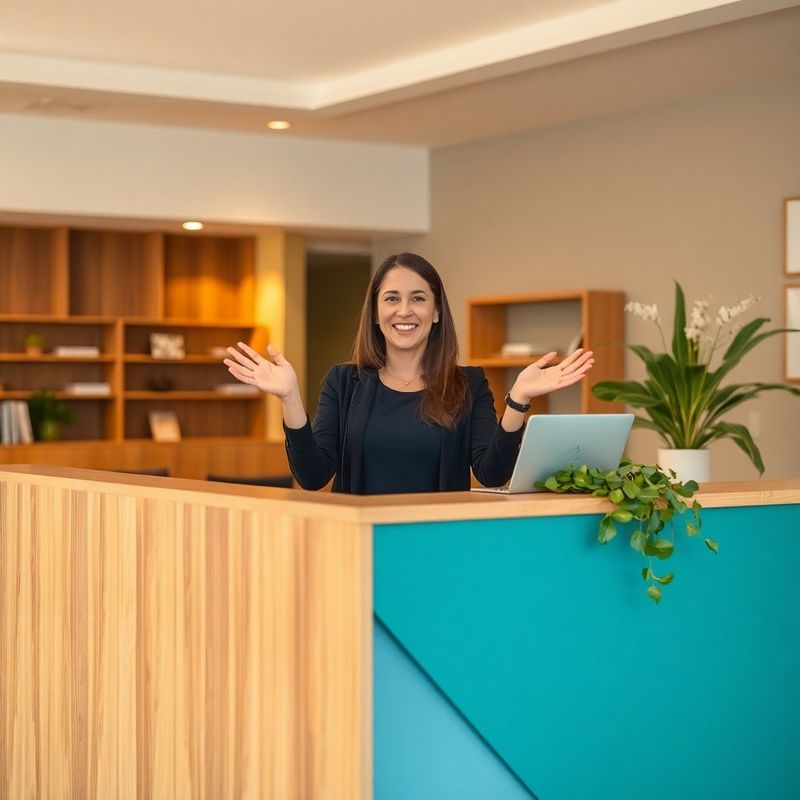 Educator prietenos la recepția StrategyLogic cu design teal-modern